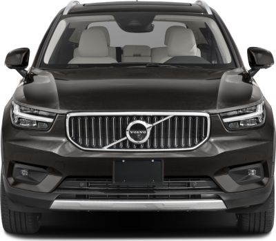 Front view with LED headlights and vertical grille