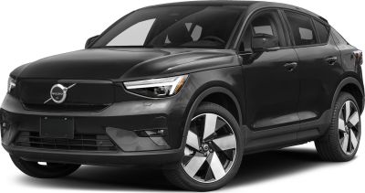 Front side view of modern SUV with LED headlights and alloy wheels