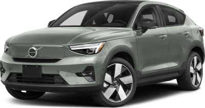 Sleek front 3/4 side profile and modern alloy wheels