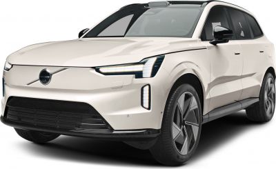 Front view of an SUV with LED headlights and aerodynamic design