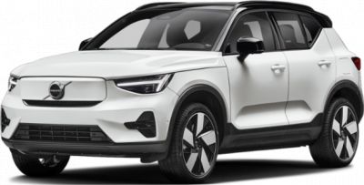 Front and side view of modern electric SUV with aerodynamic wheels