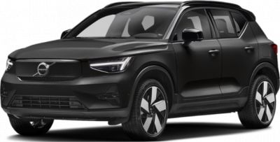 Front three-quarter view of electric SUV with sleek design and aerodynamic wheels