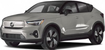Front three-quarter view of modern electric SUV with aerodynamic wheels