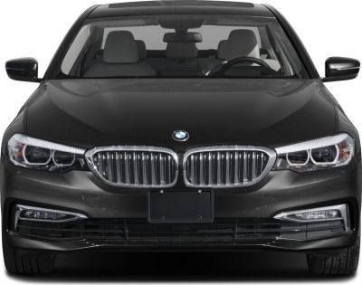 Front view of a sedan with kidney grille and LED headlights