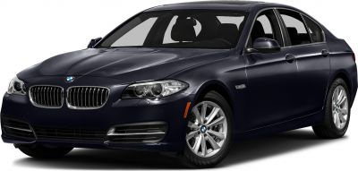 Front view of sedan with kidney grille, dual headlights, alloy wheels