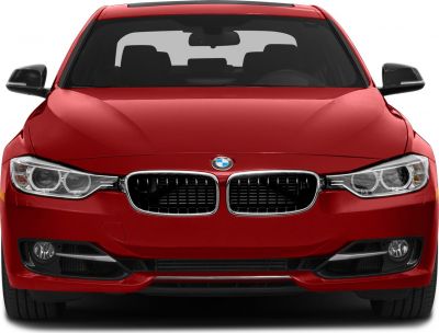 Front view with kidney grille and dual headlights
