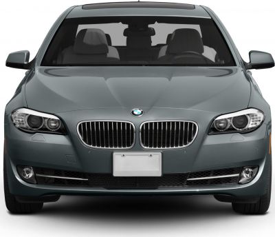 Front view with kidney grille and dual headlights