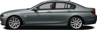 Side profile of a sedan with alloy wheels and sleek body lines