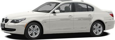 Side view of a sedan with facelift alloy wheels and body lines