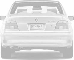 Rear view with tail lights and trunk design of a facelift sedan
