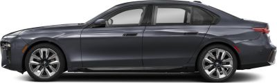 Luxury sedan side profile with alloy wheels and flush door handles