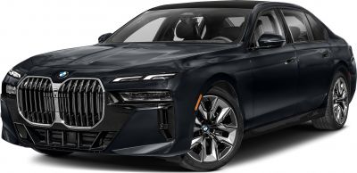 Front view with signature kidney grille and alloy wheels