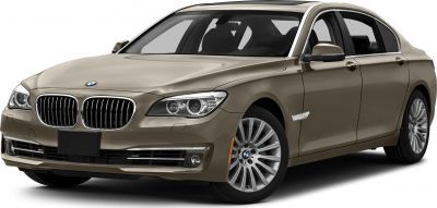 Front three-quarter view luxury sedan with kidney grille and sleek headlights