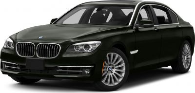 Luxury sedan front and side with kidney grille and sharp headlights