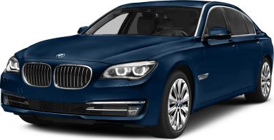 LED headlights and kidney grille on luxury sedan front-side