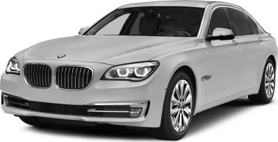 Front view with kidney grille and LED headlights.