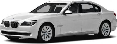White luxury sedan with BMW kidney grille and sleek hybrid design