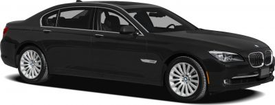 Luxury sedan with elongated body and signature kidney grille front side.