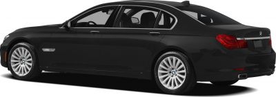 Long wheelbase luxury sedan side view with multi-spoke rims