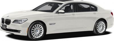 Elongated luxury sedan with elegant design and distinctive BMW front.