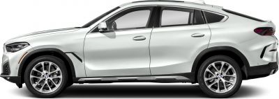 Side profile of a modern luxury SUV coupe with sleek lines and sporty wheels.