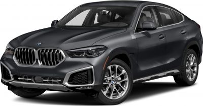 Front and side view showing kidney grille and alloy wheels