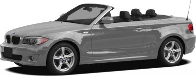 Side profile of convertible with open roof and alloy wheels