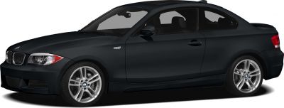 Black two-door coupe with alloy wheels and sleek sporty profile