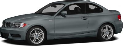Side profile of a two-door coupe with alloy wheels