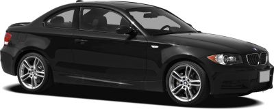 Black coupe side profile with alloy wheels