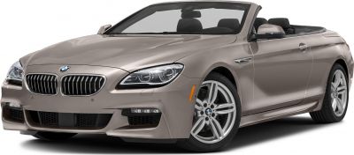 Front view with kidney grille and LED headlights of convertible luxury coupe