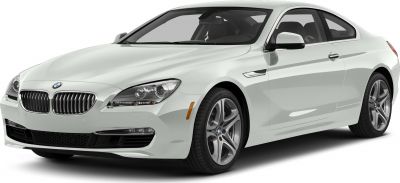 White luxury coupe with detailed front and side view