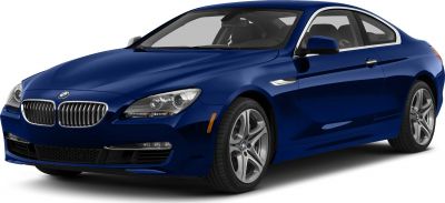 Front view and side profile of a sleek coupe with kidney grille and alloy wheels
